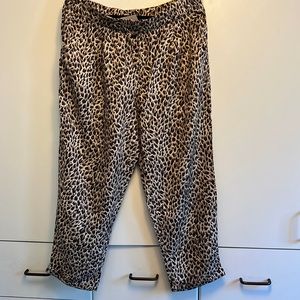 Garnet Hill animal print pants